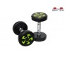 Body Tech 20kg Pair Of Pu Coated Flower Design Dumbbells